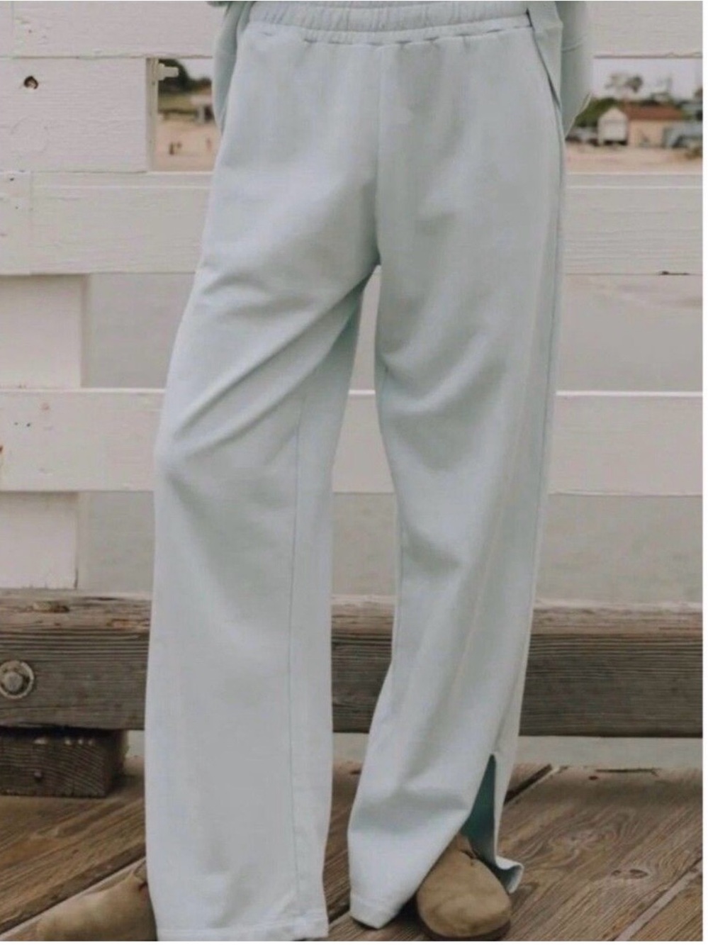 Daily Drills Wide-Leg Sweatpants in Mint, size xs/s